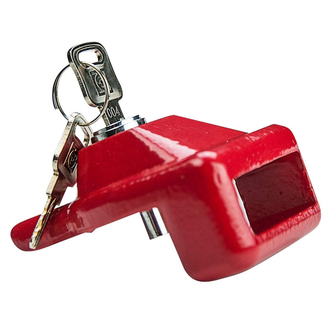 VULCAN Glad Hand Lock with Red Powder Coat and 2 Keys - Forged Steel - Image 7