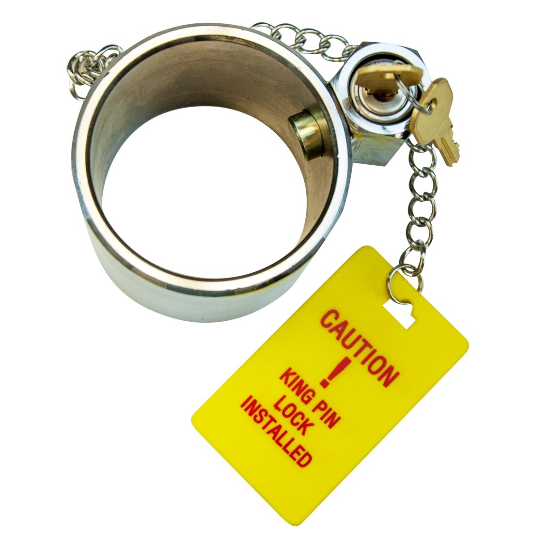 VULCAN King Pin Trailer Hitch Lock - Heavy Duty Chromed Steel - Works with RVs and Class 8 Trailers - Image 5
