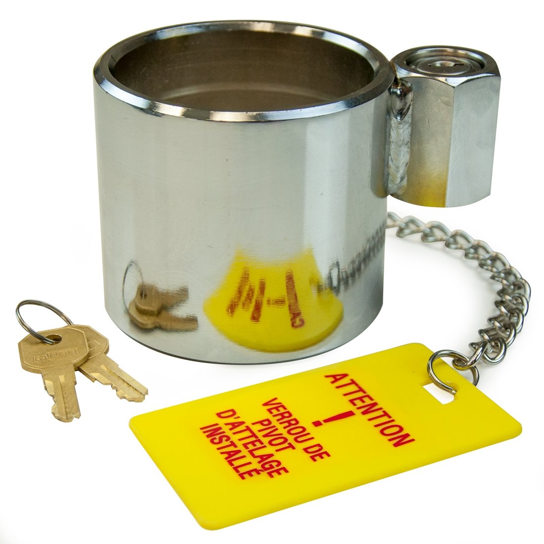 VULCAN King Pin Trailer Hitch Lock - Heavy Duty Chromed Steel - Works with RVs and Class 8 Trailers - Image 7