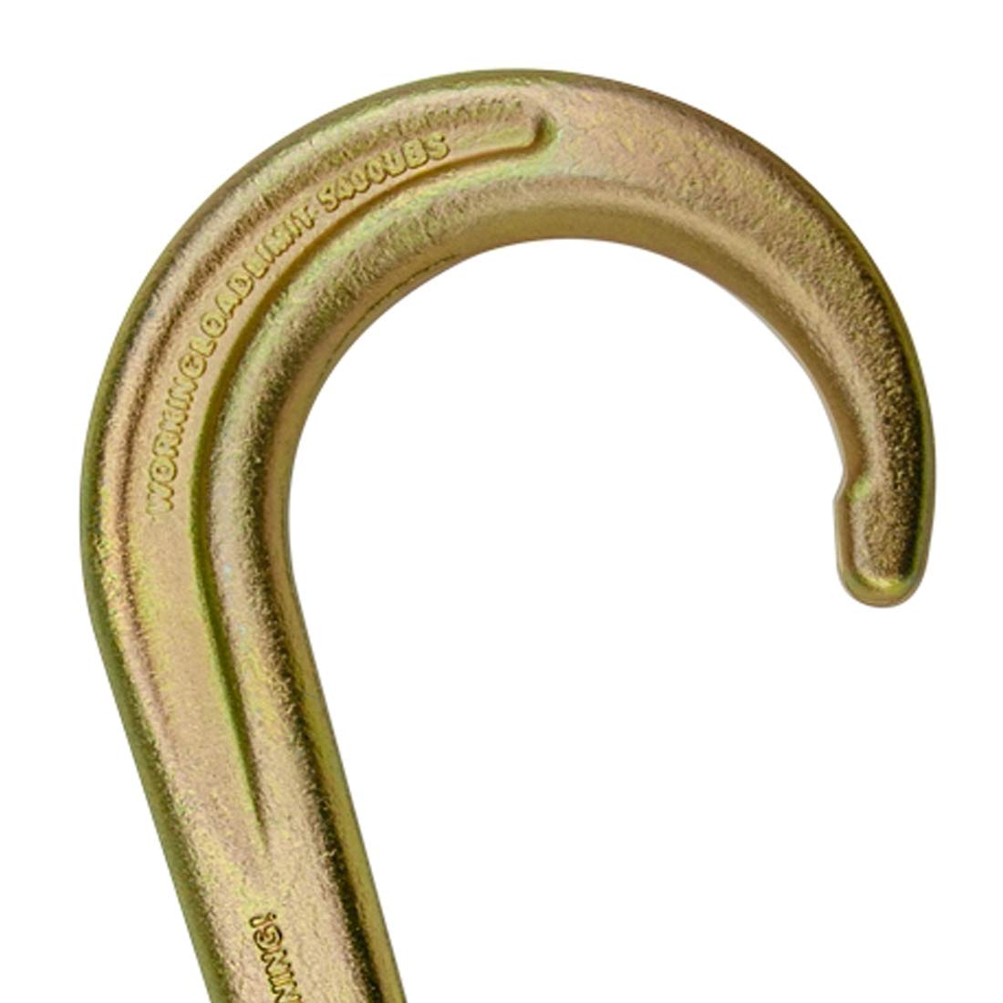 VULCAN Tow Chain with 15 Inch Forged J Hook and Grab Hook - Grade 70 Chain - 6 Foot - 4,700 Pound Safe Working Load - Image 3