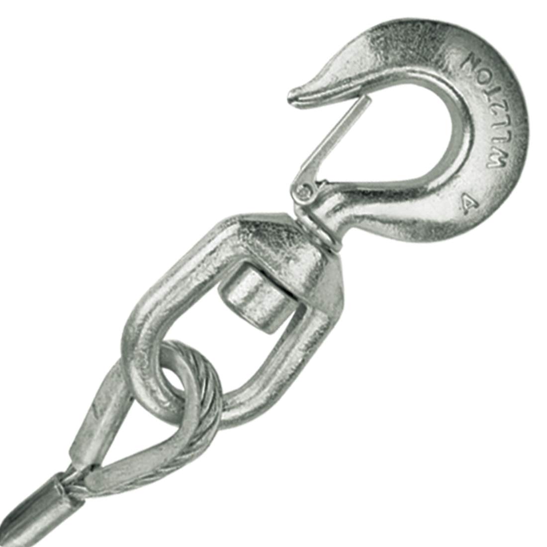 VULCAN Steel Core Winch Cable with Swivel Hook - 1/2 Inch x 75 Foot - 26,600 Pound Minimum Breaking Strength - Image 3